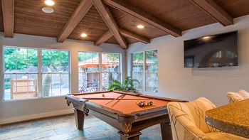 Clubhouse with pool table